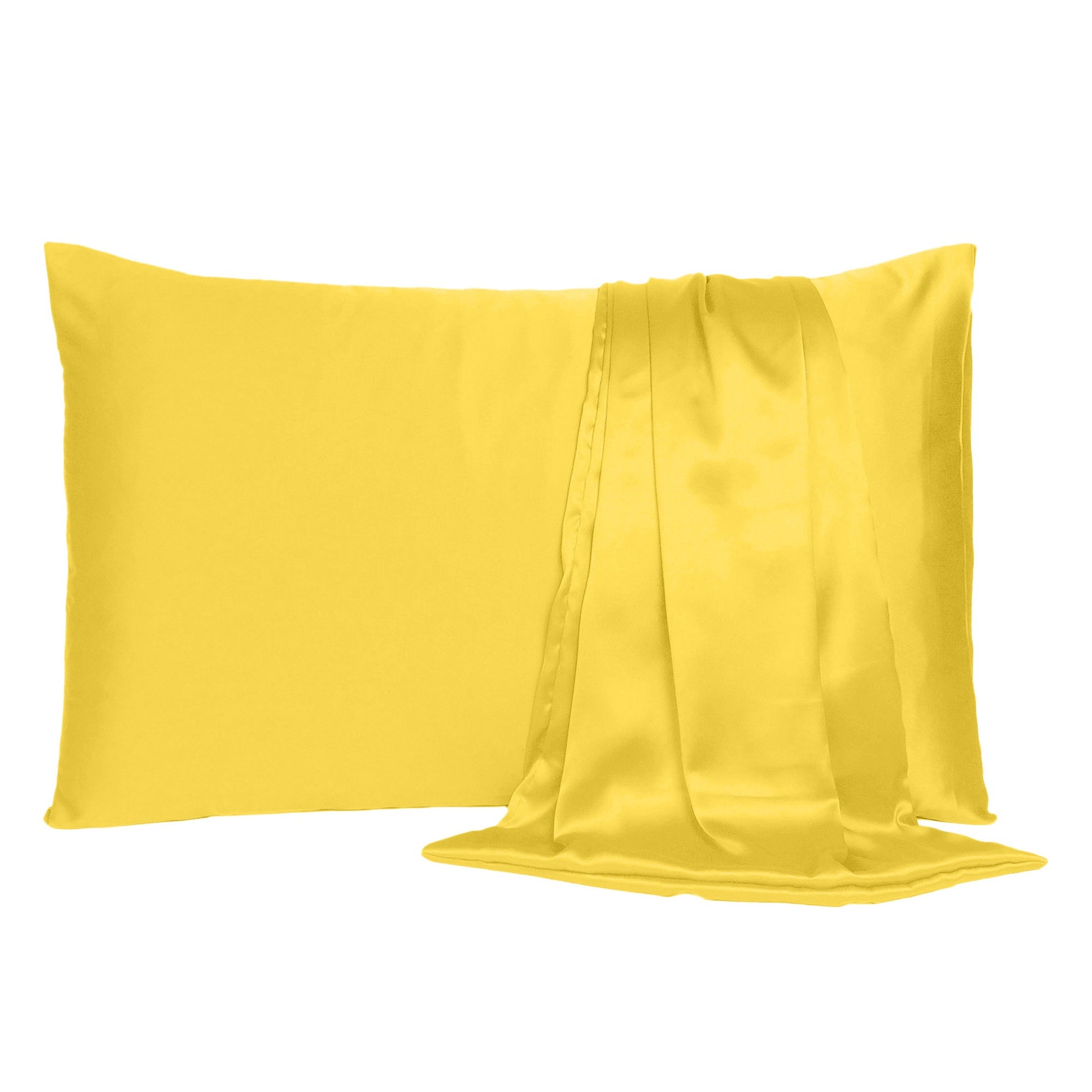 Lemon Dreamy Set Of 2 Silky Satin King Pillowcases-Bed Sheets-DECOROLALA