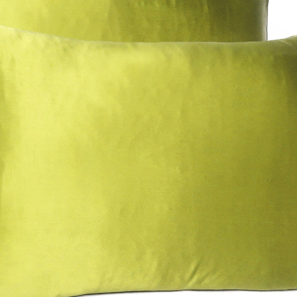 Lemongrass Dreamy Set Of 2 Silky Satin King Pillowcases-Bed Sheets-DECOROLALA