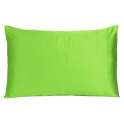 Set of Two Bright Green Dreamy Silky Satin King Pillowcases-Bed Sheets-DECOROLALA