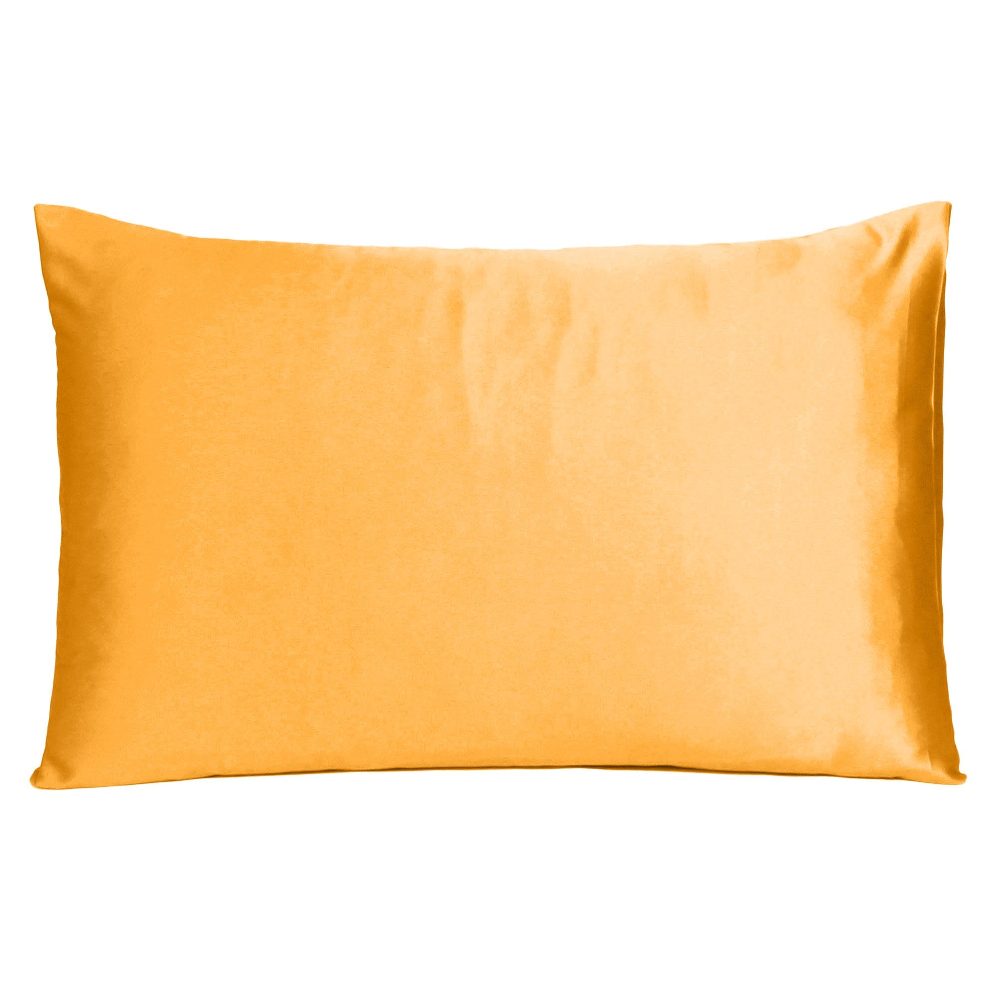 Apricot Dreamy Set Of 2 Silky Satin Standard Pillowcases-Bed Sheets-DECOROLALA