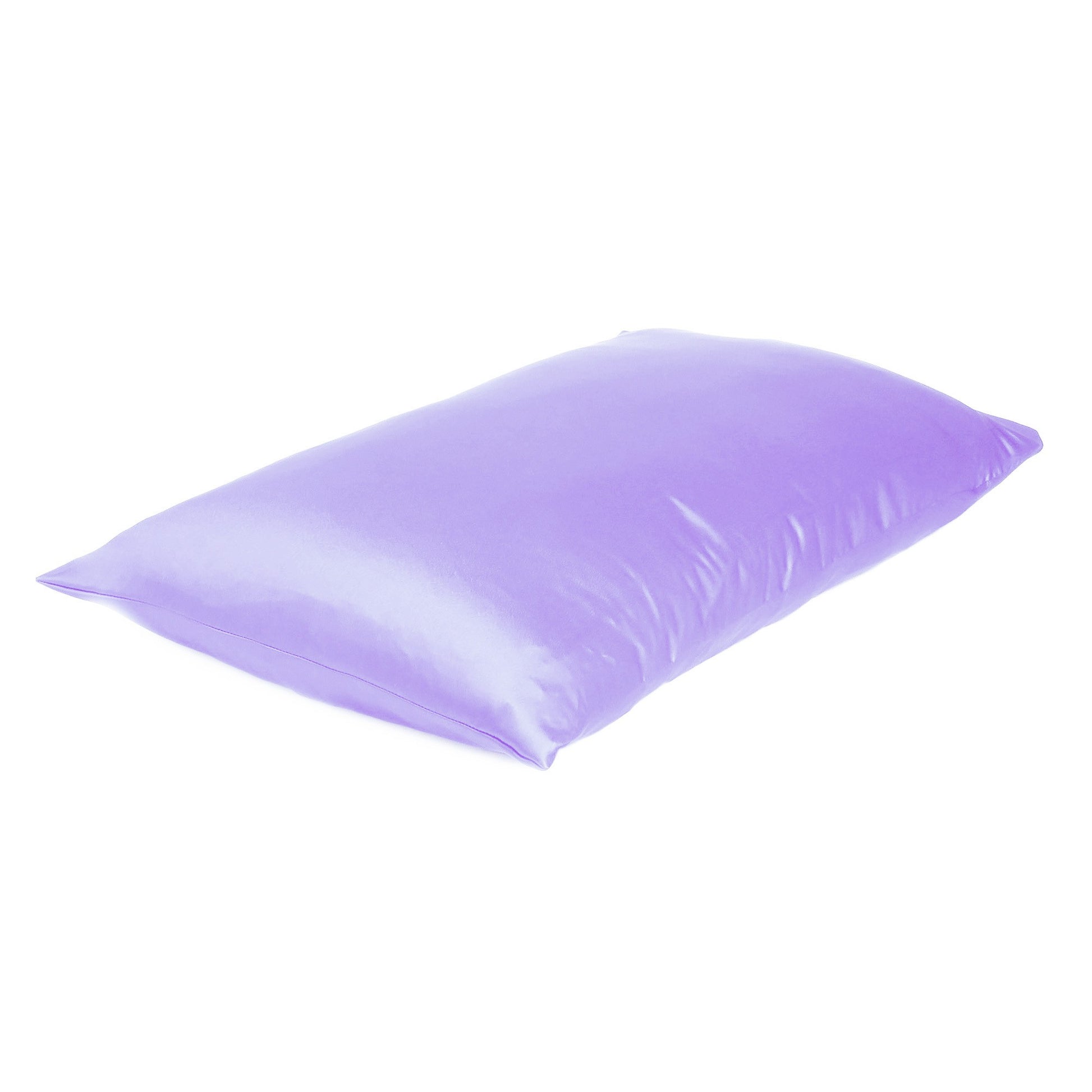 Purple Dreamy Set Of 2 Silky Satin Standard Pillowcases-Bed Sheets-DECOROLALA