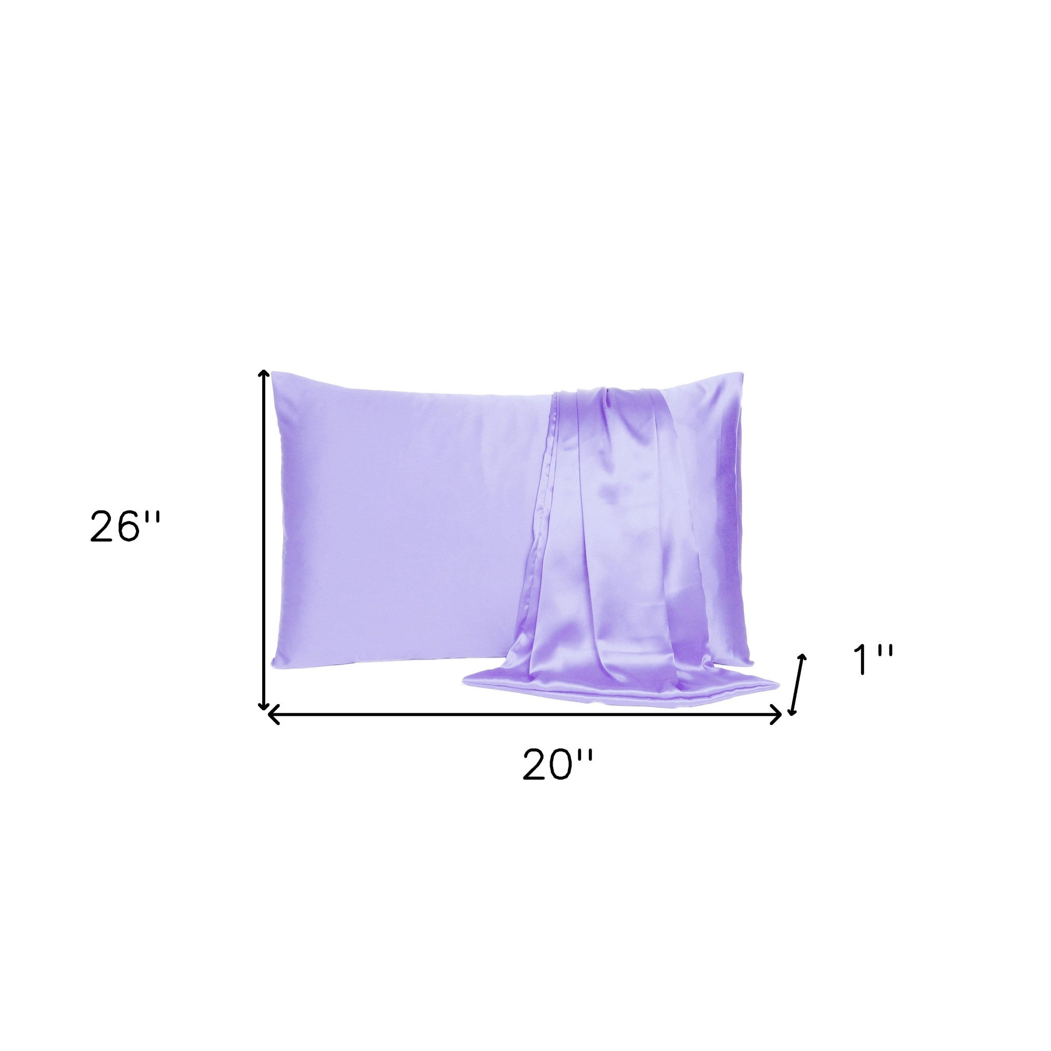 Purple Dreamy Set Of 2 Silky Satin Standard Pillowcases-Bed Sheets-DECOROLALA