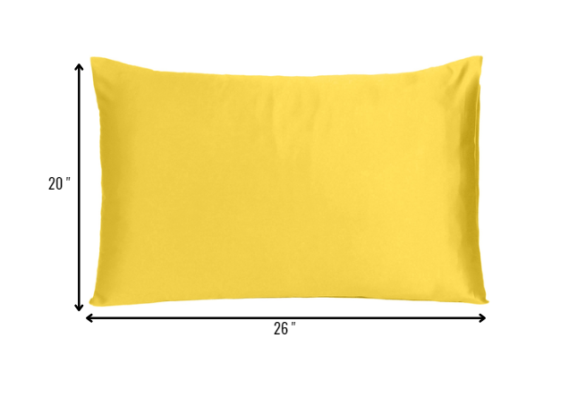 Lemon Dreamy Set Of 2 Silky Satin Standard Pillowcases-Bed Sheets-DECOROLALA