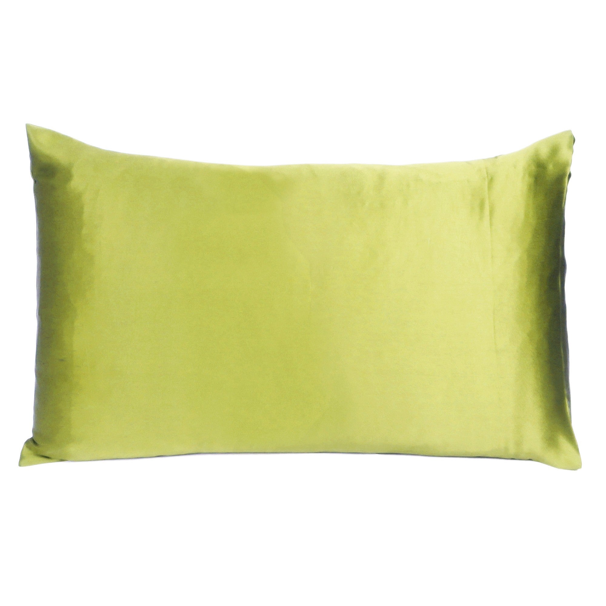 Lemongrass Dreamy Set Of 2 Silky Satin Standard Pillowcases-Bed Sheets-DECOROLALA