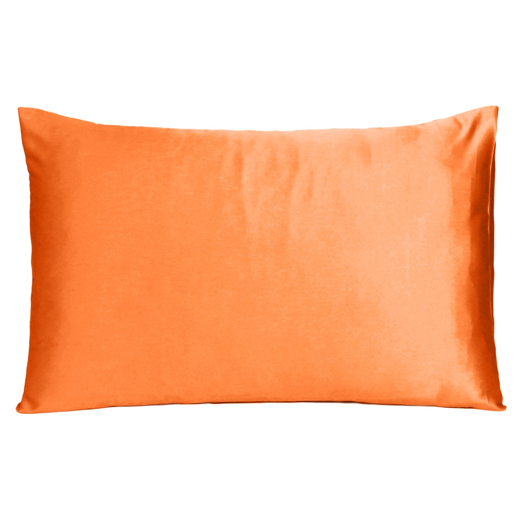 Orange Dreamy Set Of 2 Silky Satin Standard Pillowcases-Bed Sheets-DECOROLALA