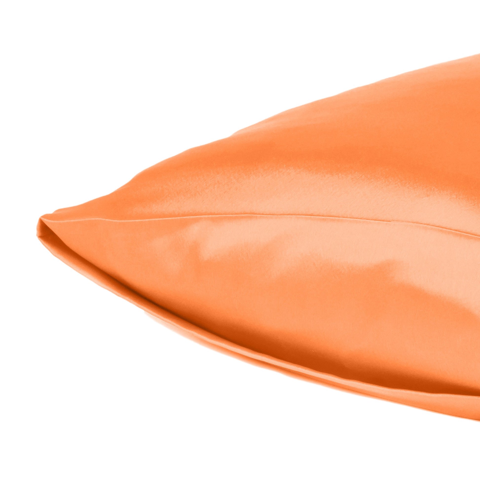 Orange Dreamy Set Of 2 Silky Satin Standard Pillowcases-Bed Sheets-DECOROLALA
