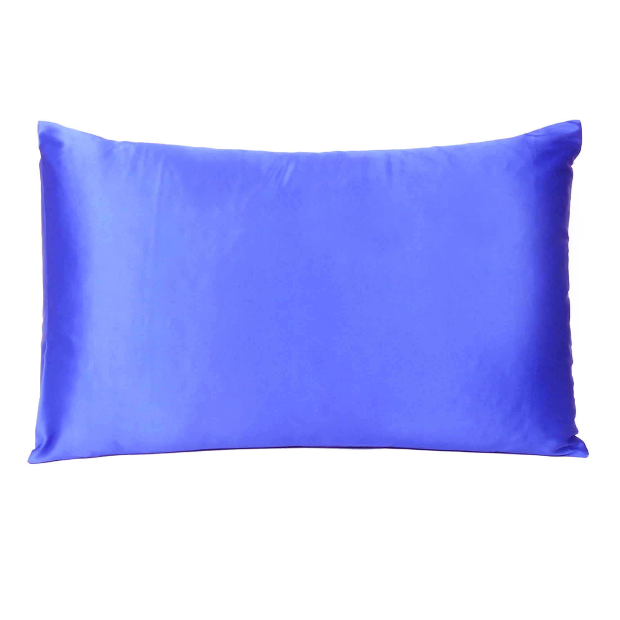 Royal Blue Dreamy Set Of 2 Silky Satin Standard Pillowcases-Bed Sheets-DECOROLALA