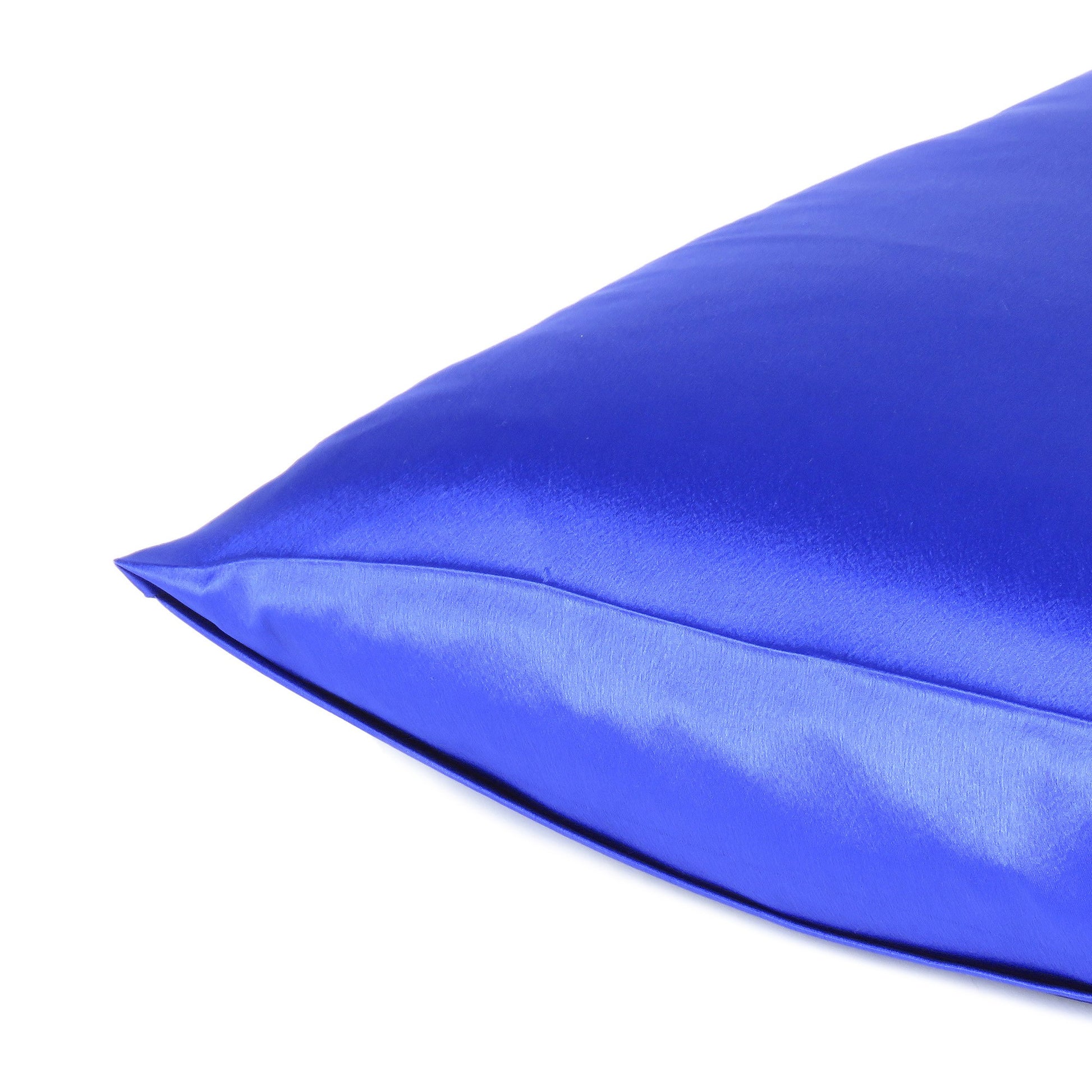 Royal Blue Dreamy Set Of 2 Silky Satin Standard Pillowcases-Bed Sheets-DECOROLALA
