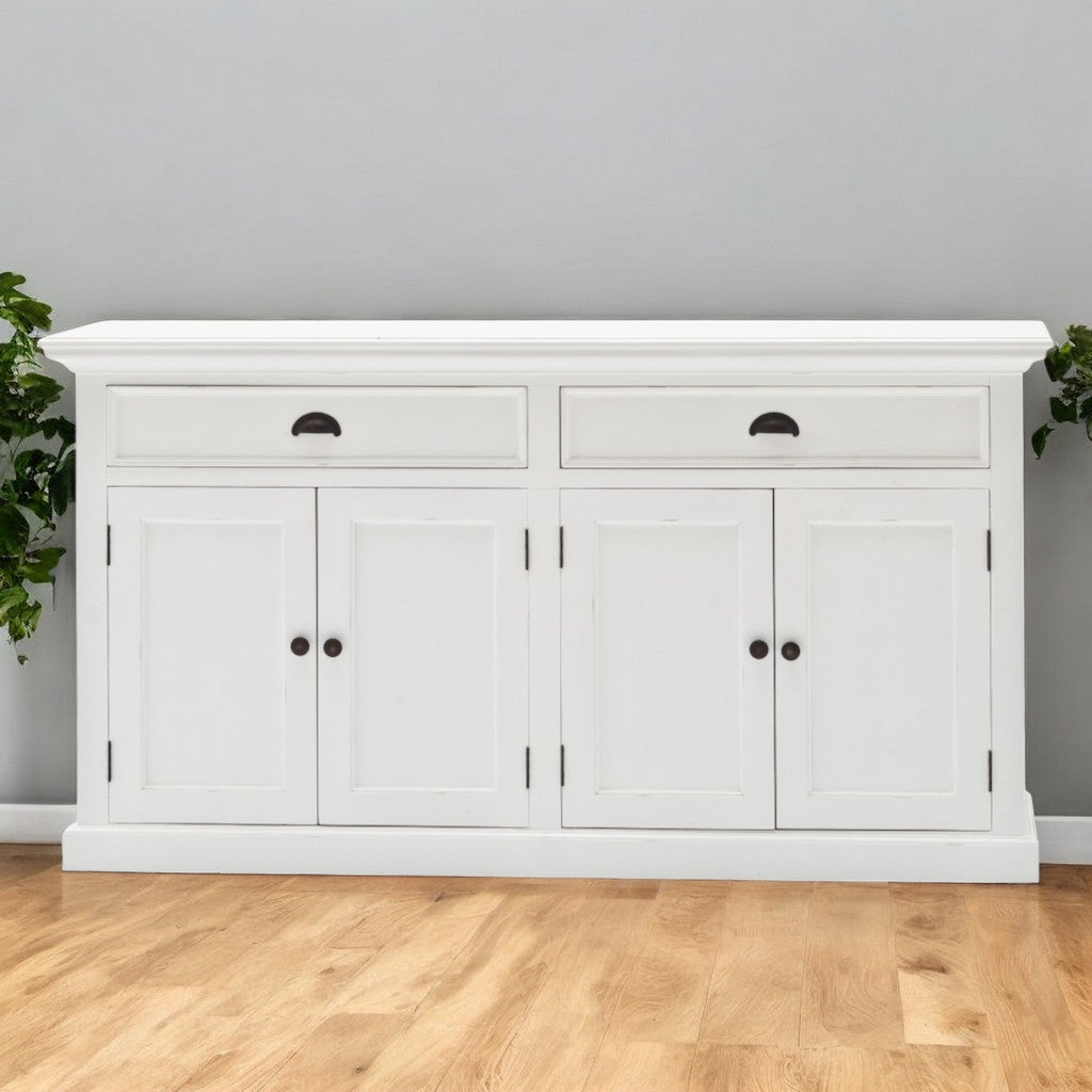 Modern Farmhouse White Buffet Server-Sideboards-DECOROLALA