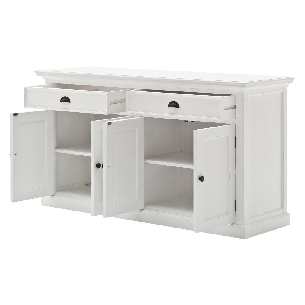Modern Farmhouse White Buffet Server-Sideboards-DECOROLALA