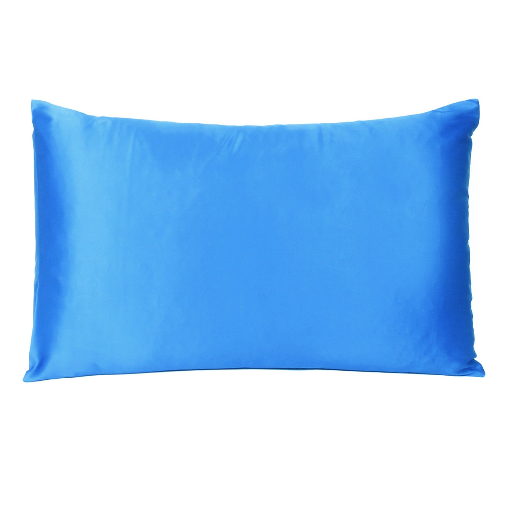 Blue Dreamy Set Of 2 Silky Satin Queen Pillowcases-Bed Sheets-DECOROLALA