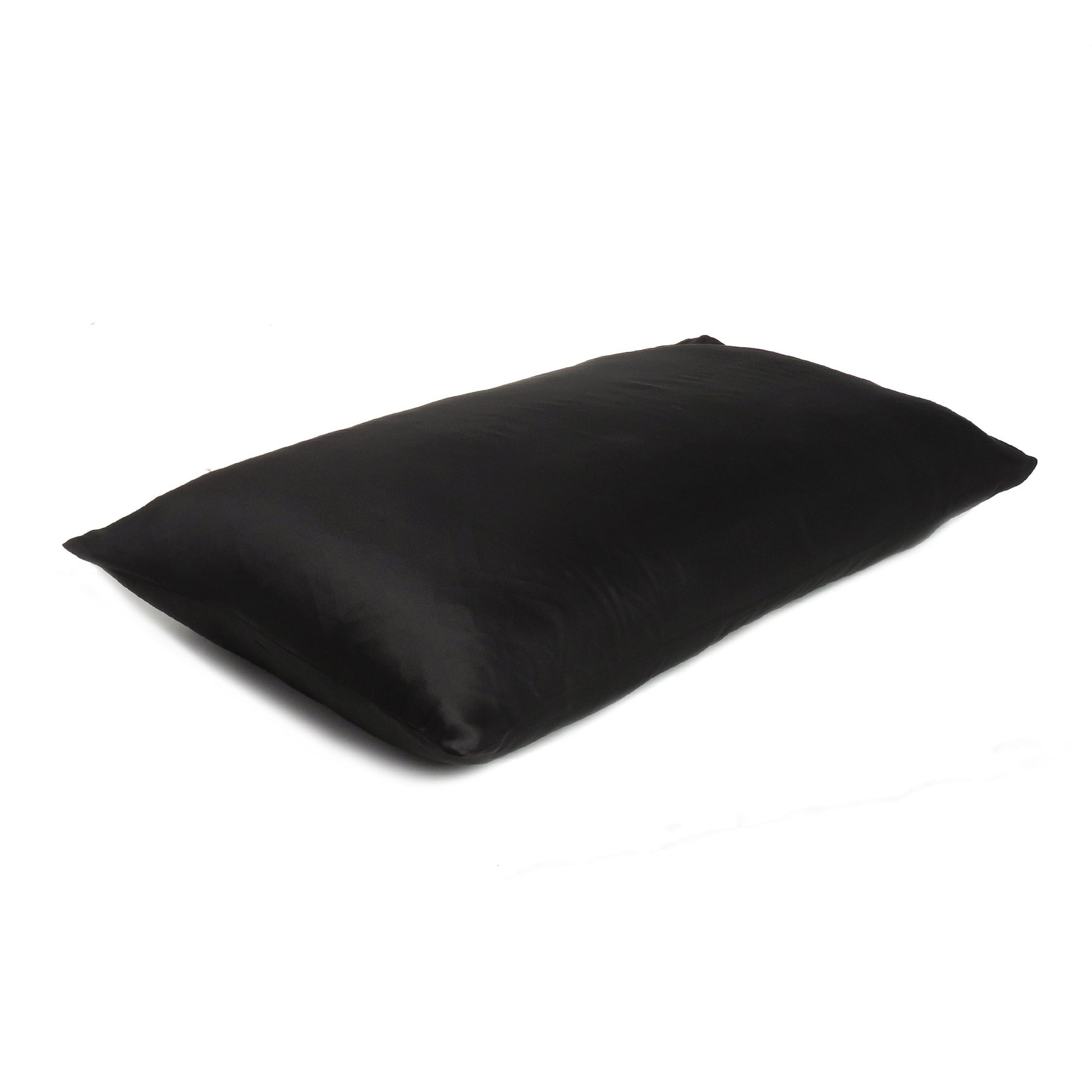Black Dreamy Set Of 2 Silky Satin Queen Pillowcases-Bed Sheets-DECOROLALA