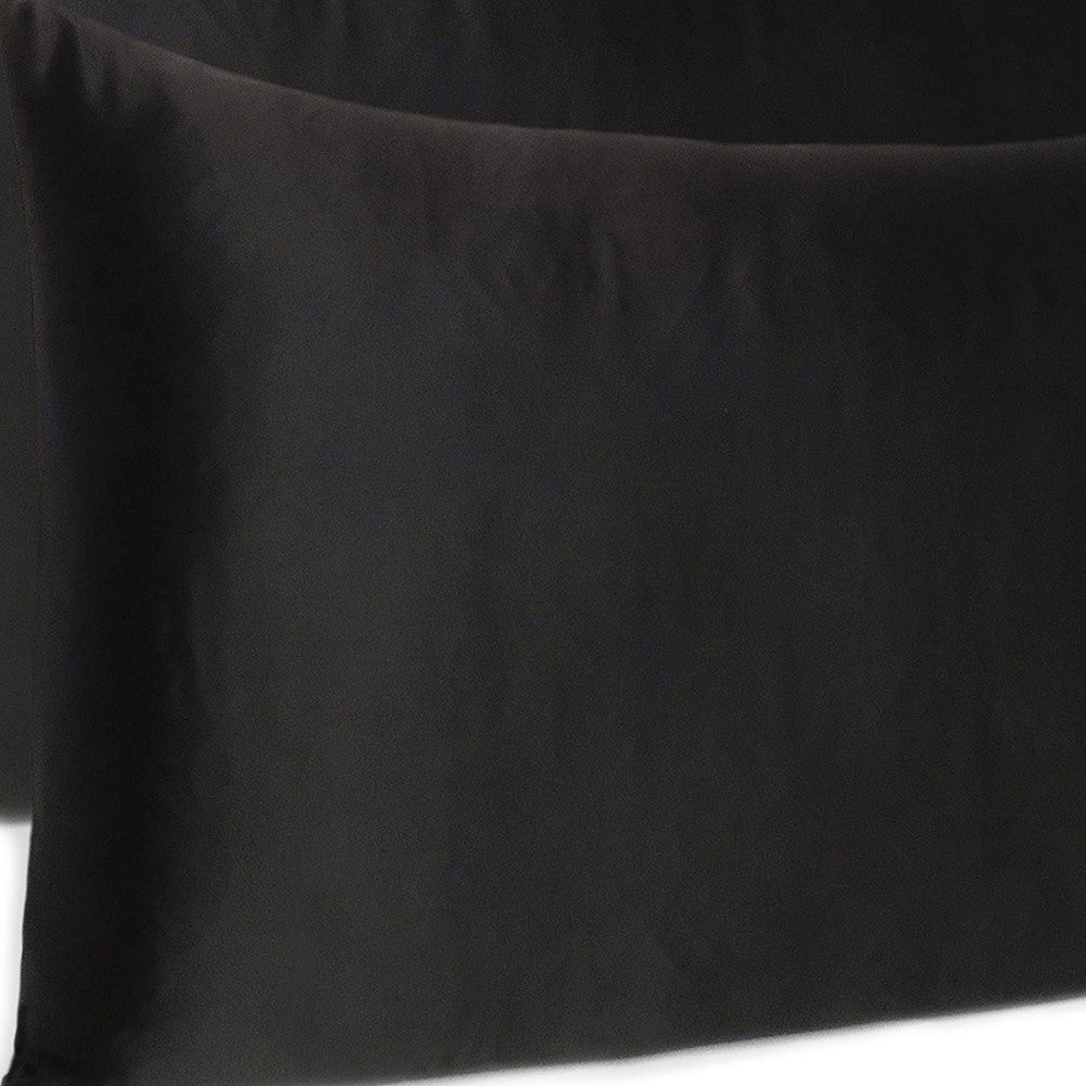Black Dreamy Set Of 2 Silky Satin Queen Pillowcases-Bed Sheets-DECOROLALA