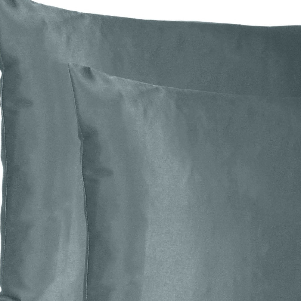 Gray Dreamy Set Of 2 Silky Satin Queen Pillowcases-Bed Sheets-DECOROLALA