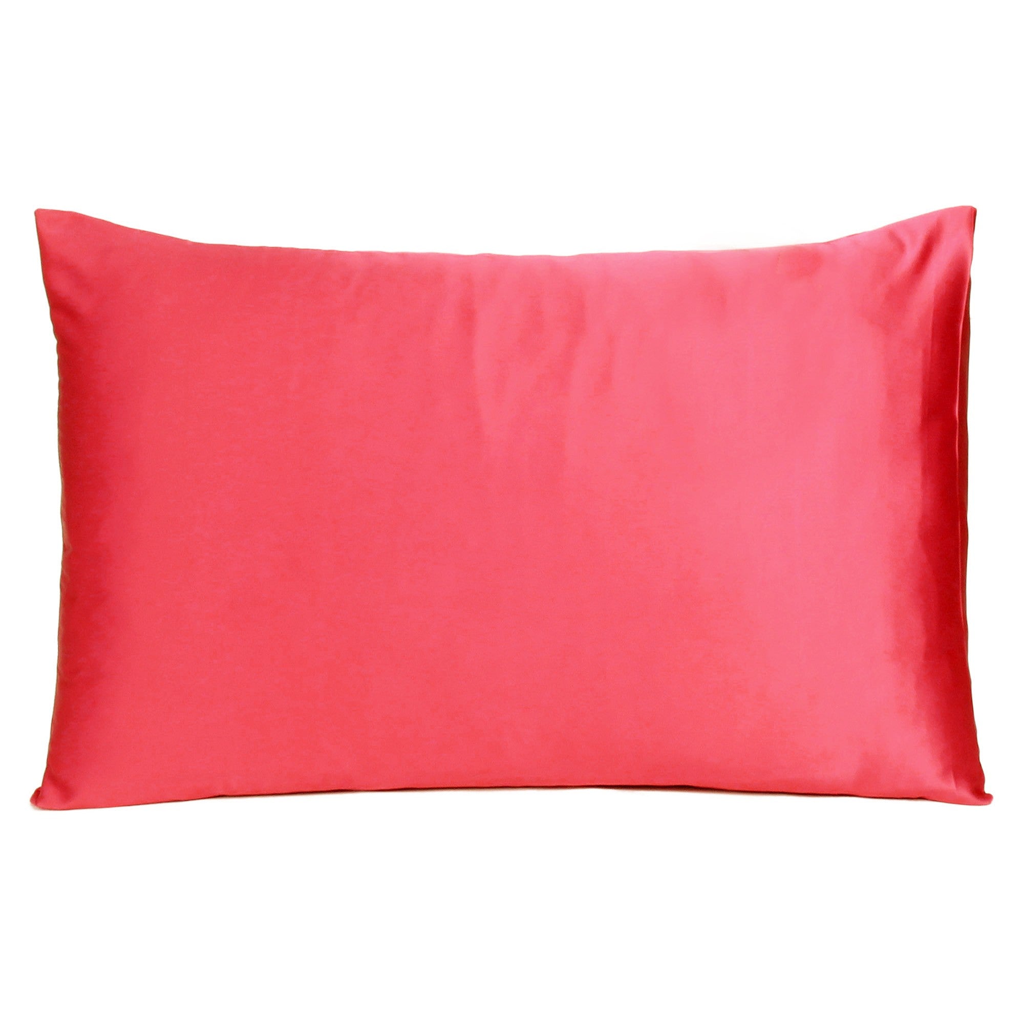 Poppy Red Dreamy Set Of 2 Silky Satin Queen Pillowcases-Bed Sheets-DECOROLALA