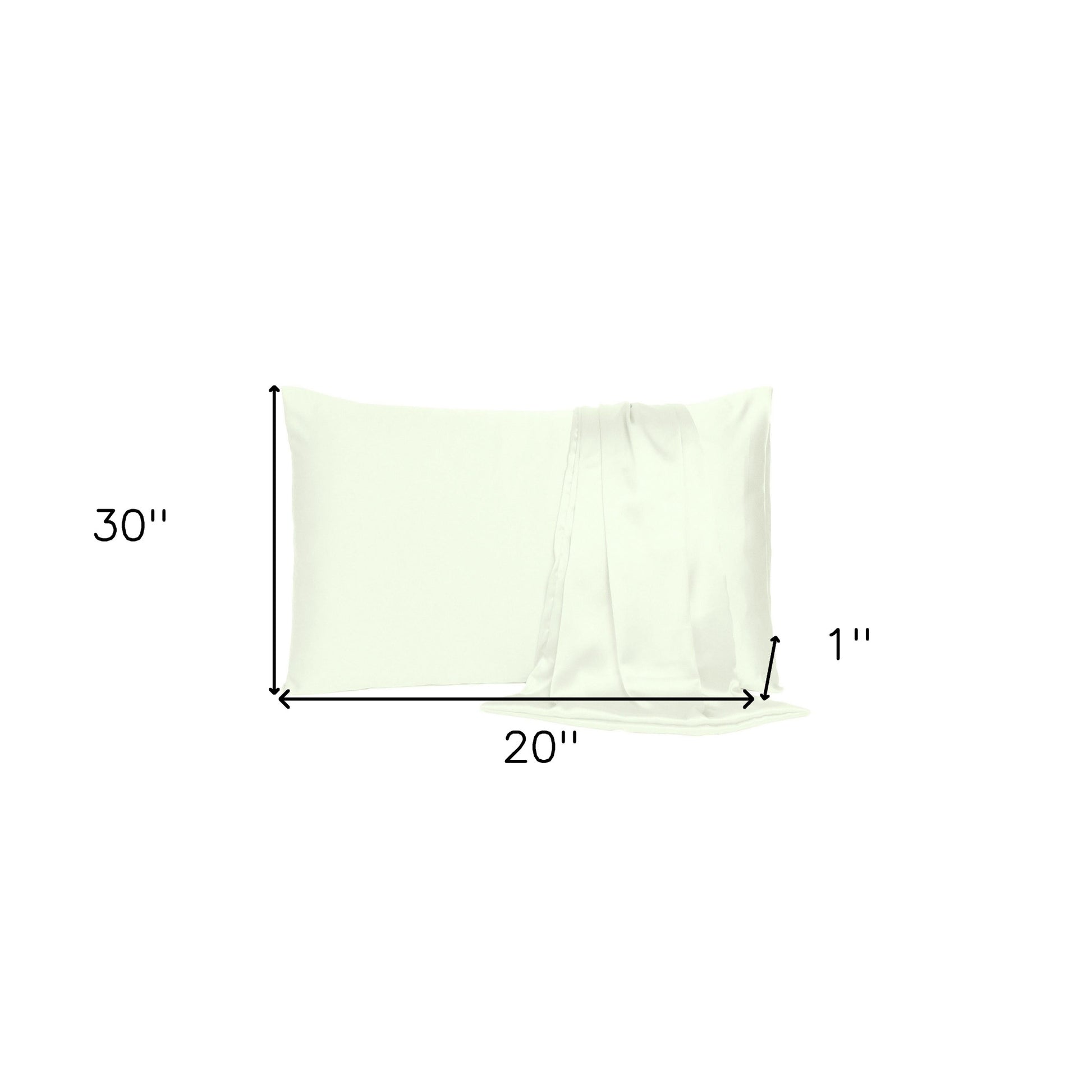 Ivory Dreamy Set Of 2 Silky Satin Queen Pillowcases-Bed Sheets-DECOROLALA