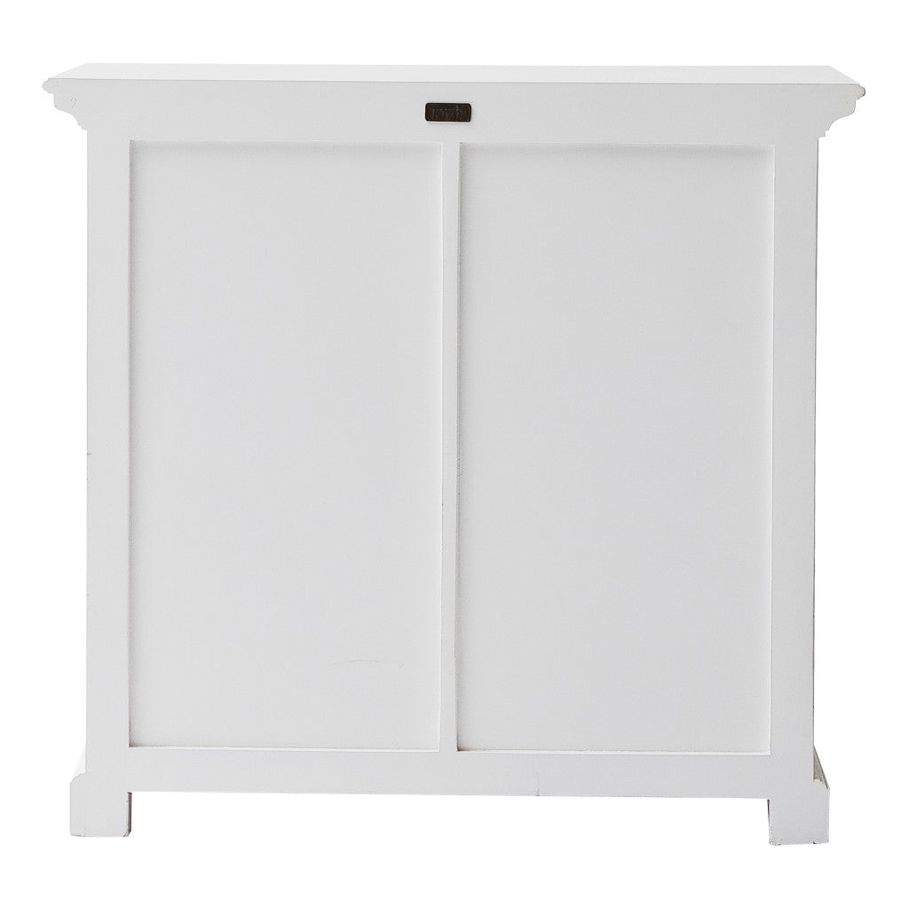 35" White Accent Cabinet With Two Drawers and Baskets-Sideboards-DECOROLALA