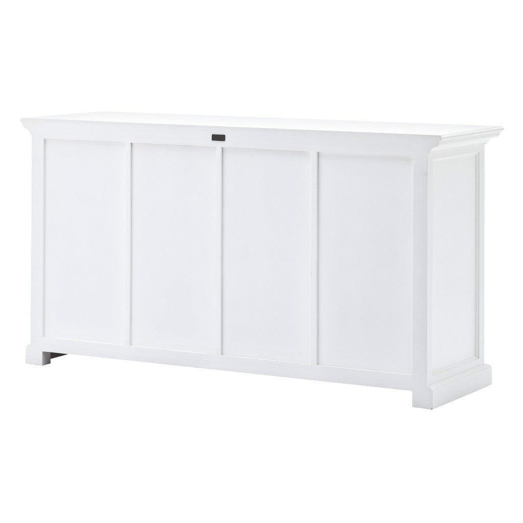 63" White Solid Wood Four Drawer Sideboard with Two Doors-4