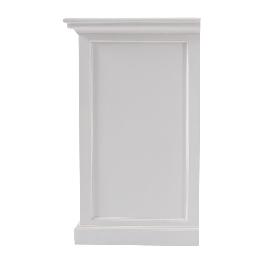 71" White Solid Wood Three Drawer Sideboard with Five Doors-4