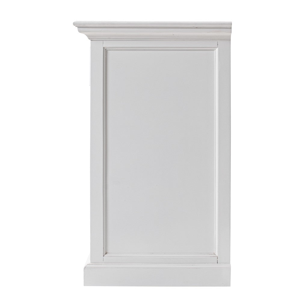 57" White Wood Two Drawer Buffet Table-Sideboards-DECOROLALA