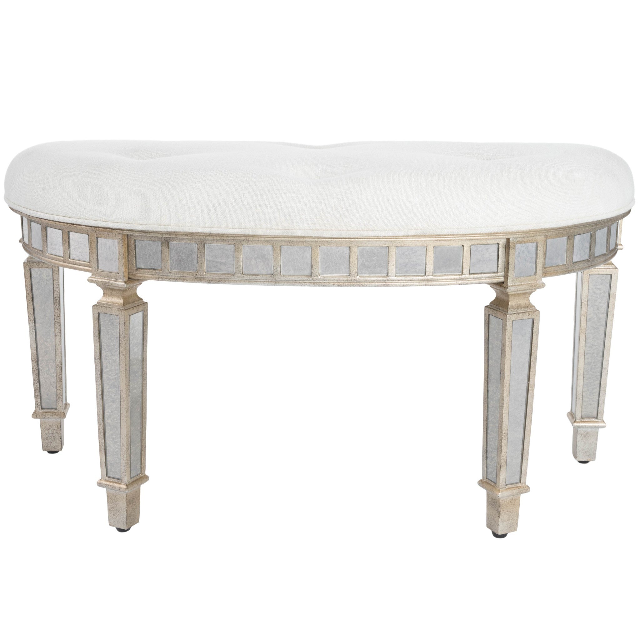 Modern Mirrored Crescent Bench-Benches-DECOROLALA