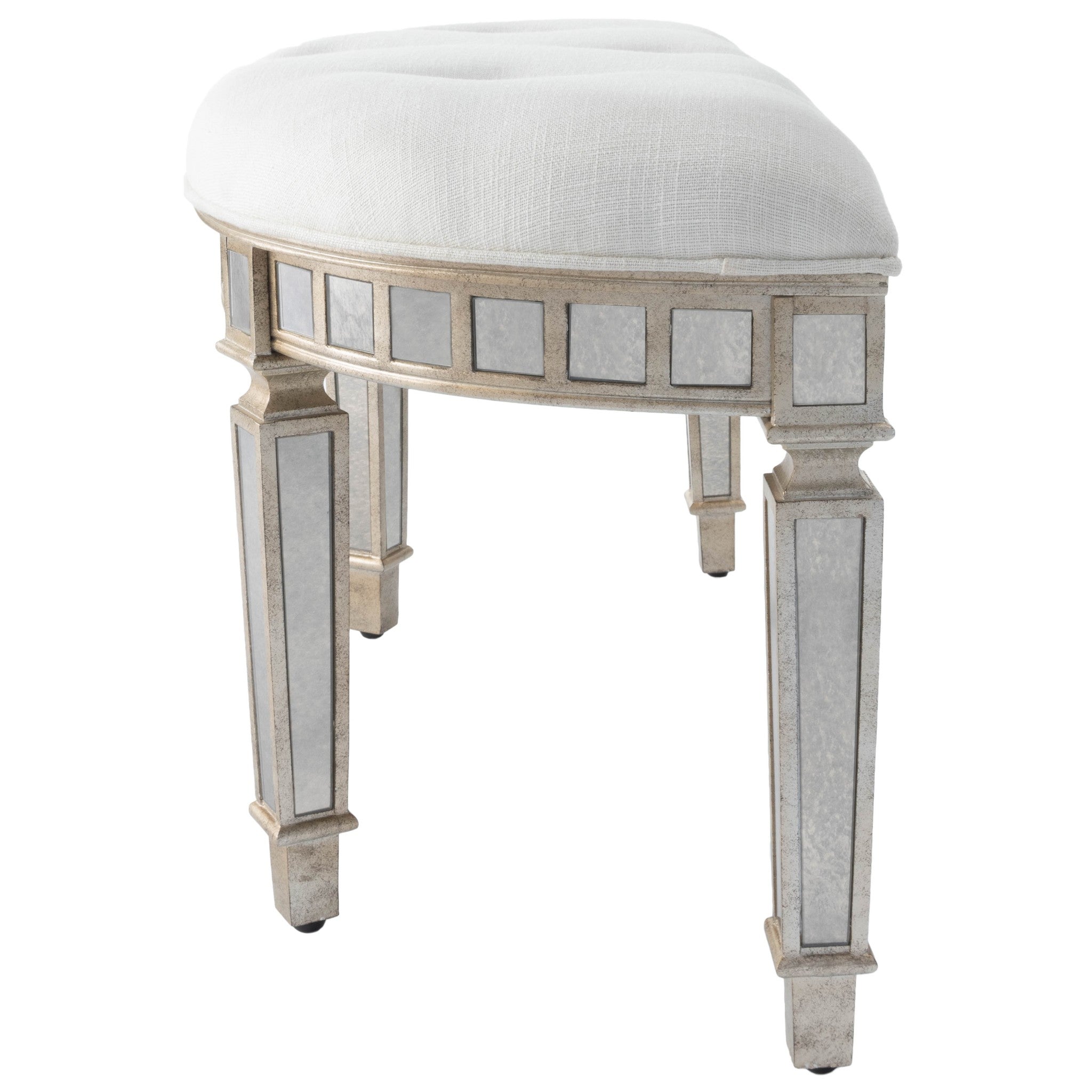 Modern Mirrored Crescent Bench-Benches-DECOROLALA