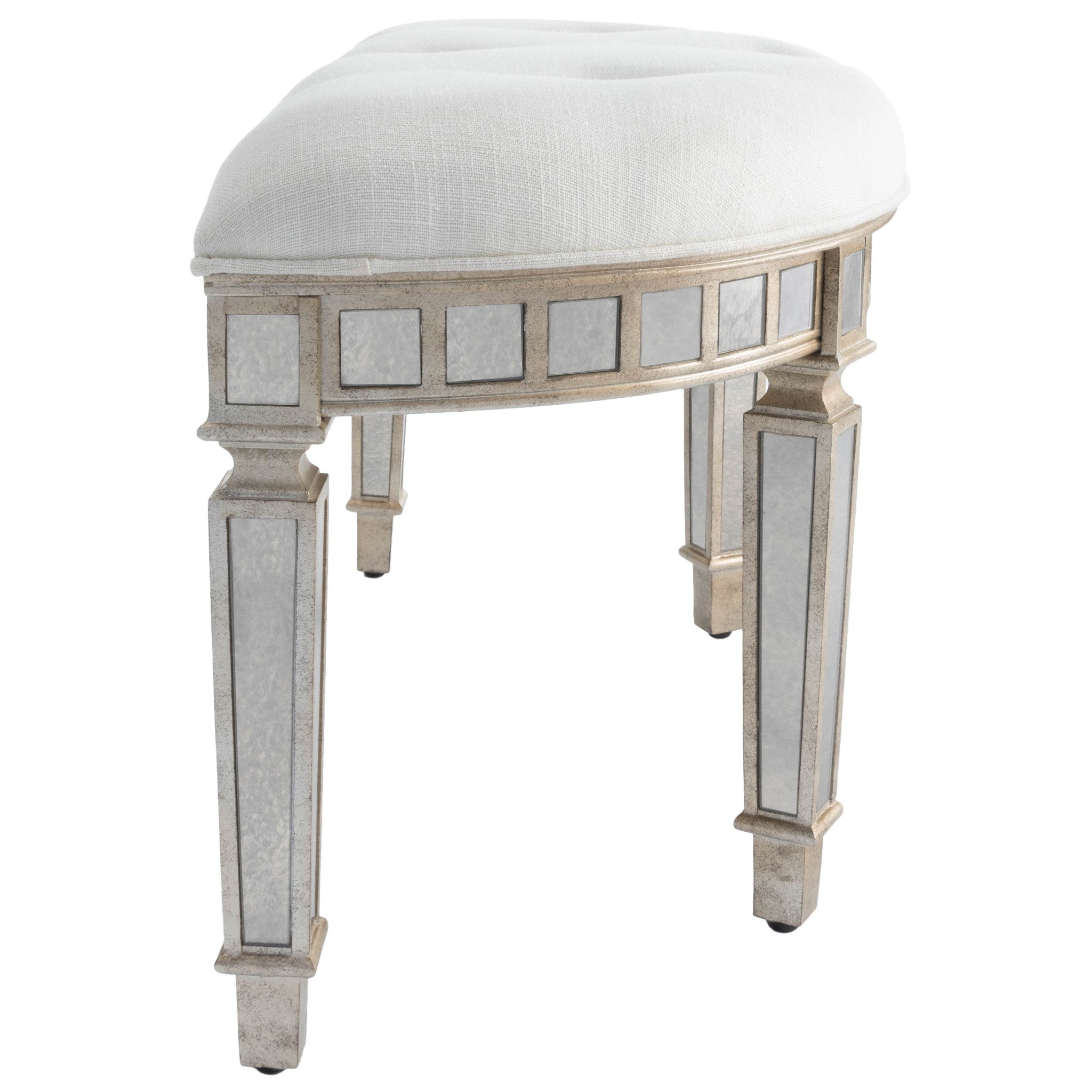 Modern Mirrored Crescent Bench-Benches-DECOROLALA