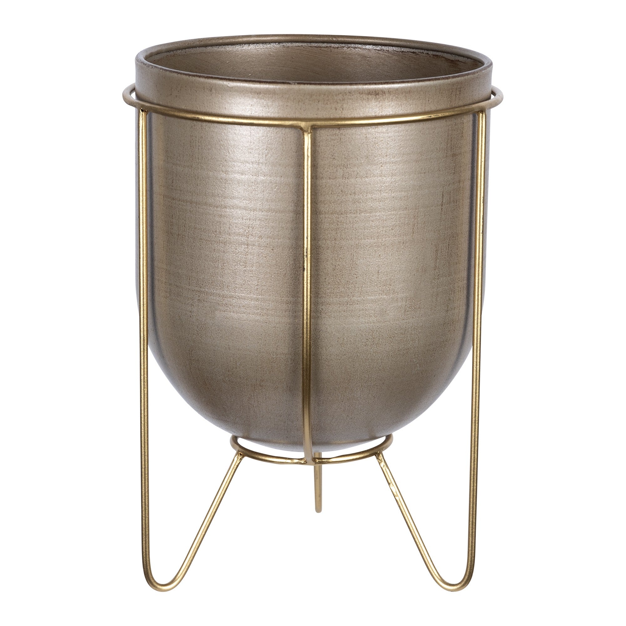 10" Bronze Cylinder Metal Table Vase-Vases-DECOROLALA