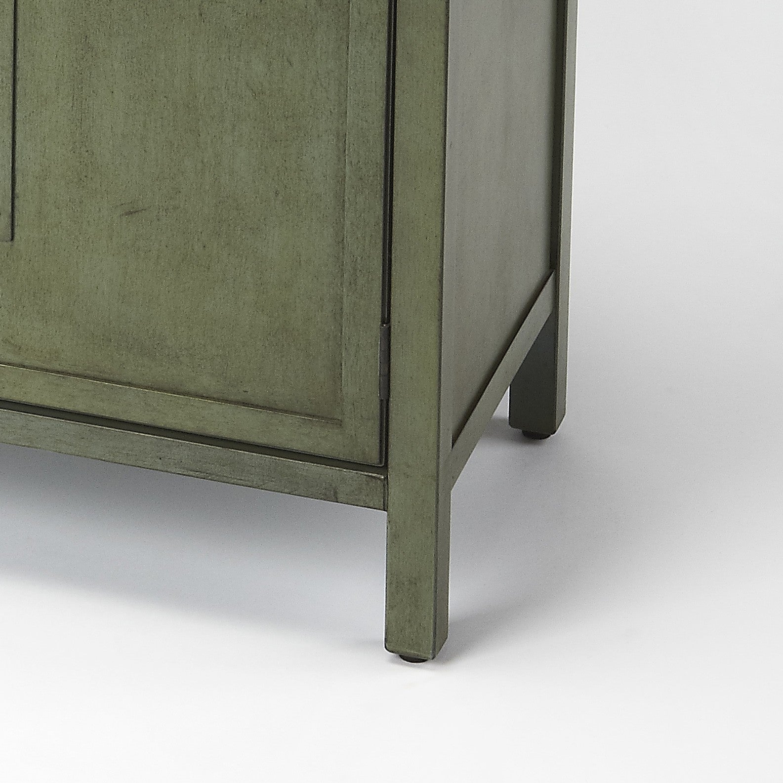 31" Green Solid Wood Two Drawer Sideboard with Two Doors-Sideboards-DECOROLALA