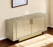 71" Gold Solid Wood Buffet Table with Two Doors-Sideboards-DECOROLALA