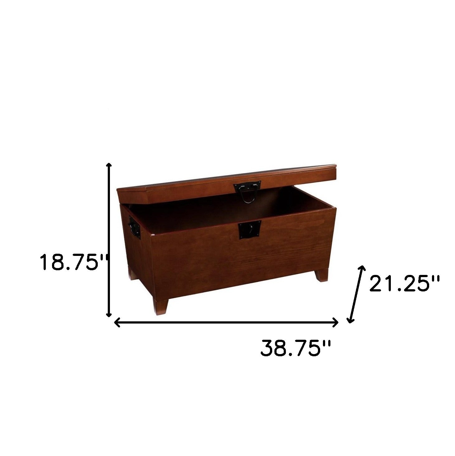 39" Brown Manufactured Wood And Metal Rectangular Coffee Table-Coffee Tables-DECOROLALA