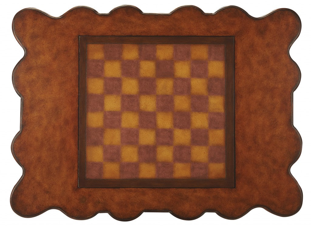 39" Brown Wood Coffee Table With Drawer-Coffee Tables-DECOROLALA