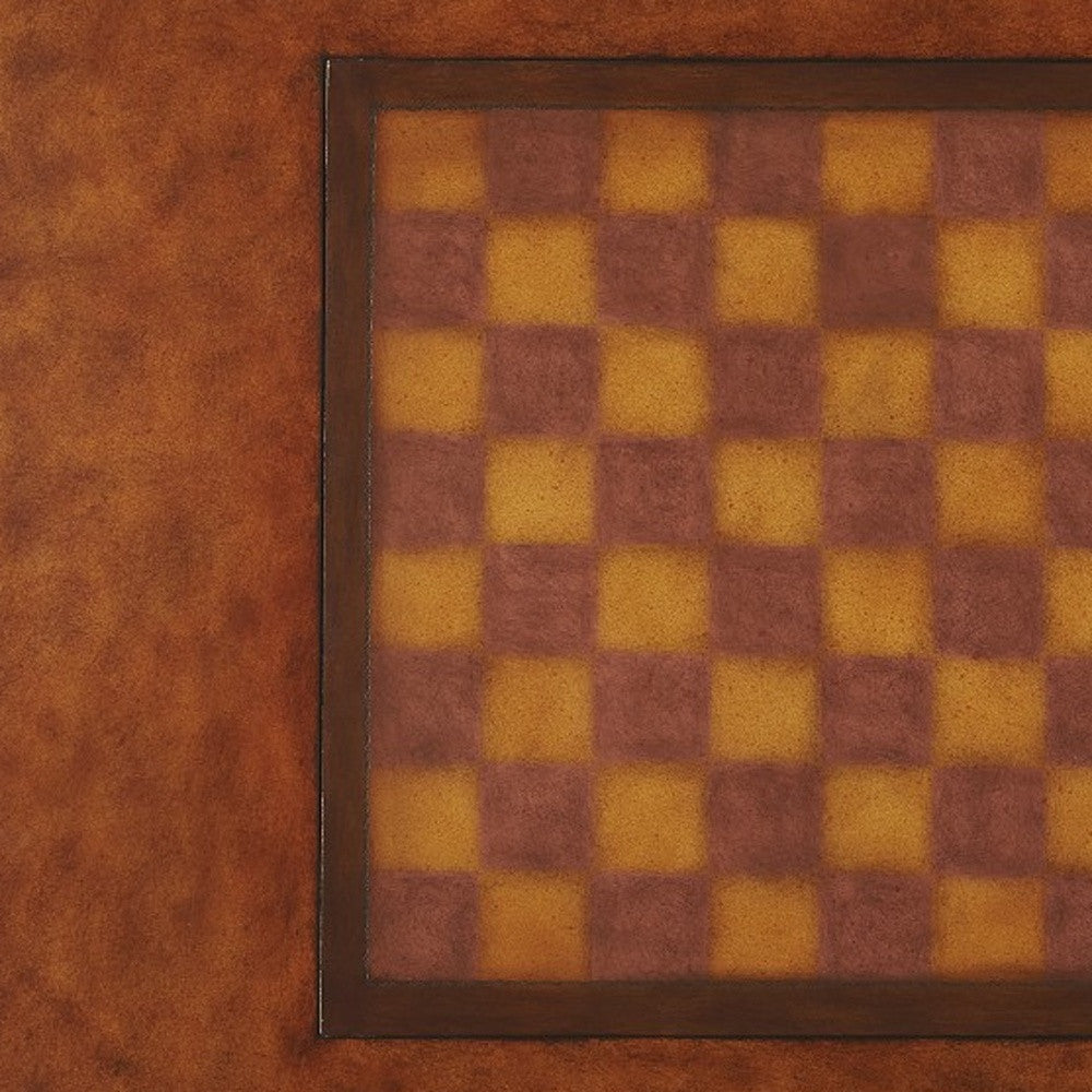 39" Brown Wood Coffee Table With Drawer-Coffee Tables-DECOROLALA