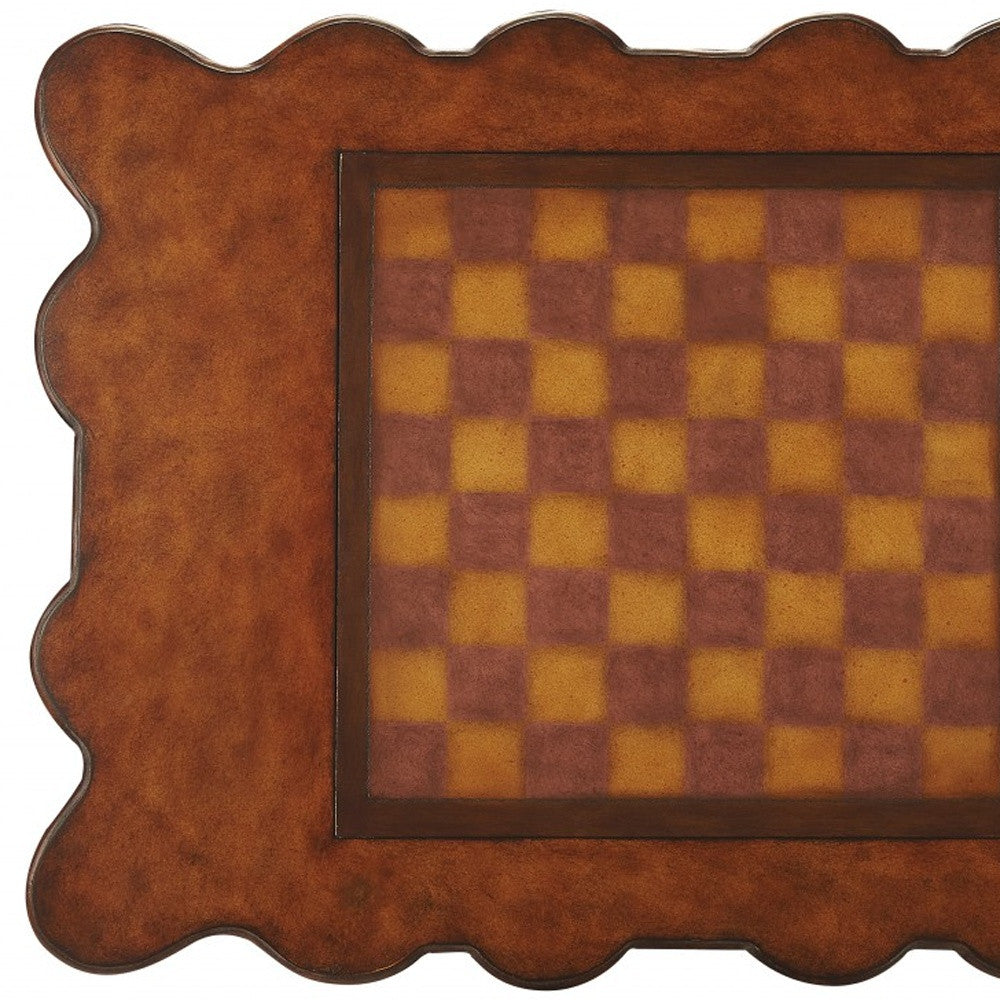 39" Brown Wood Coffee Table With Drawer-Coffee Tables-DECOROLALA