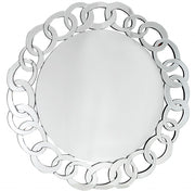 39" Clear Round Glass Framed Accent Mirror-Mirrors-DECOROLALA