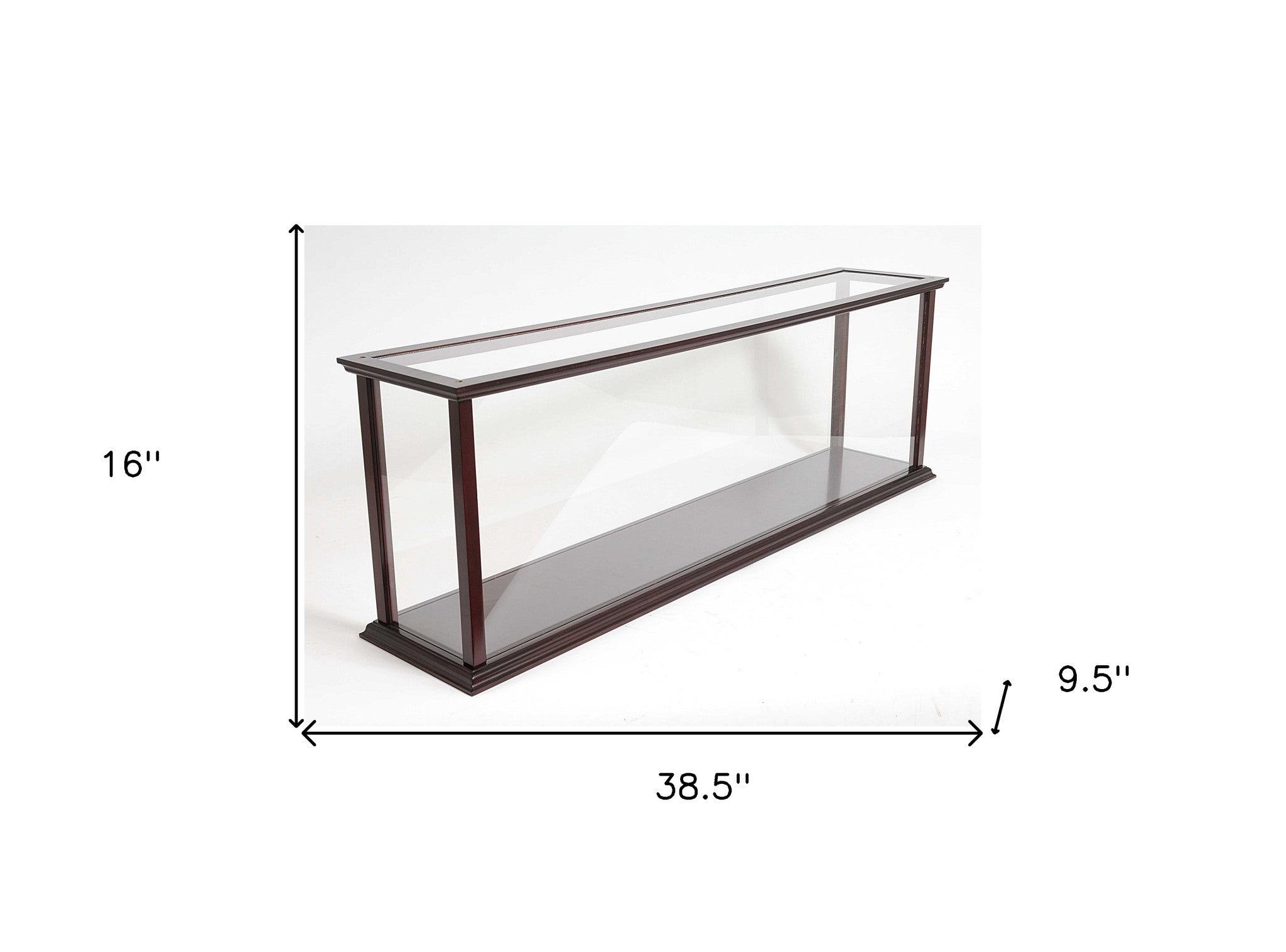 39" Dark Brown Glass Standard Display Stand-Cabinets-DECOROLALA