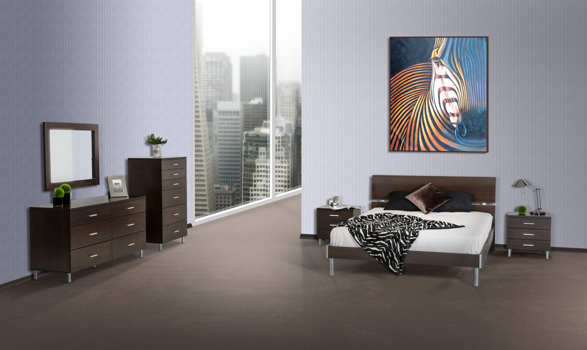 39" Ebony Square Wood Framed Dresser Mirror-Mirrors-DECOROLALA