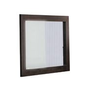 39" Ebony Square Wood Framed Dresser Mirror-Mirrors-DECOROLALA
