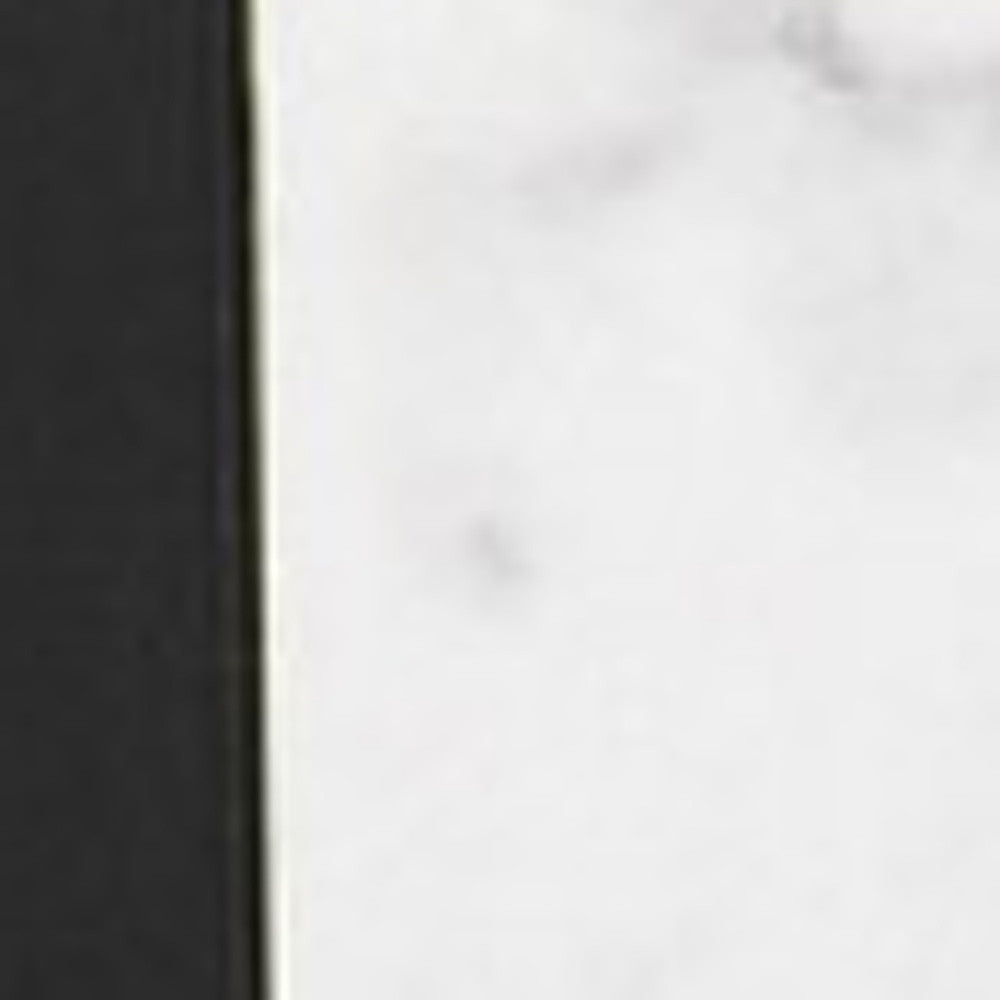 39" White and Black Faux Marble Sled Console Table-Console Tables-DECOROLALA