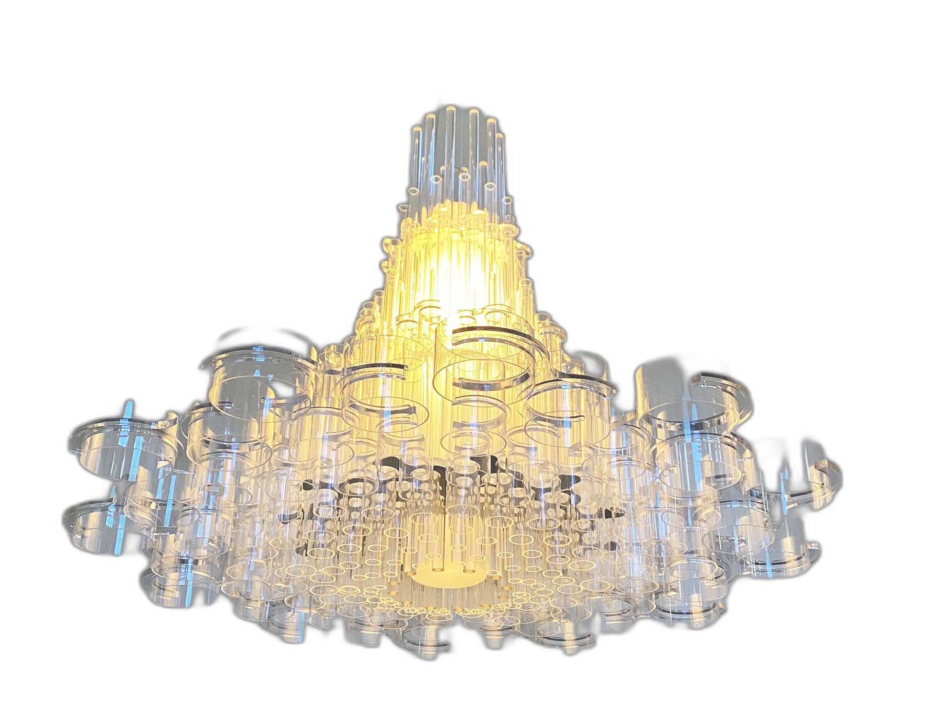 39 X 39 X 70 White Acrylic Pendant Lamp-Pendants-Hanging Lights-DECOROLALA