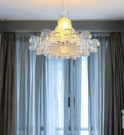 39 X 39 X 70 White Acrylic Pendant Lamp-Pendants-Hanging Lights-DECOROLALA