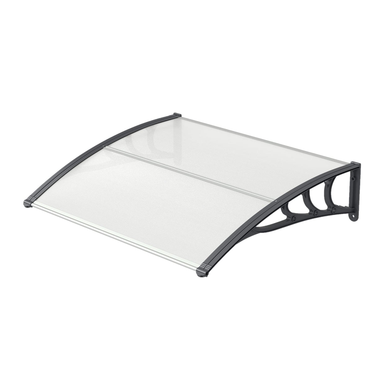 39 x 30 Inch Outdoor Front Door Window Awning Door Canopy Exterior-Gray-Outdoor Shades-DECOROLALA