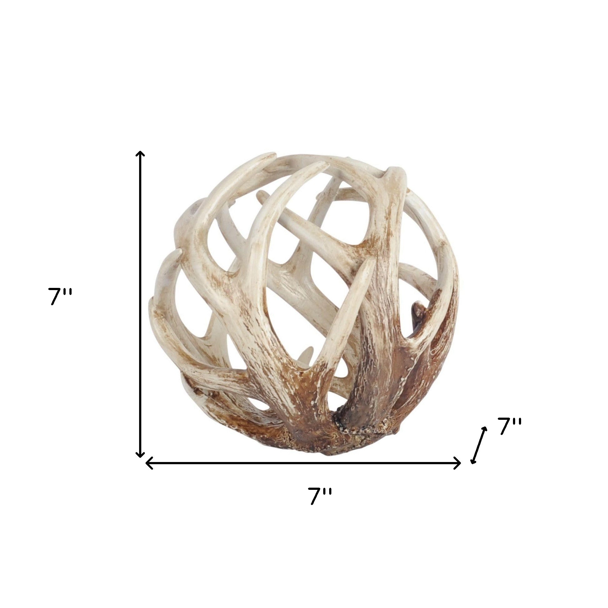 White Resin Antler Shaped Sculpture-4
