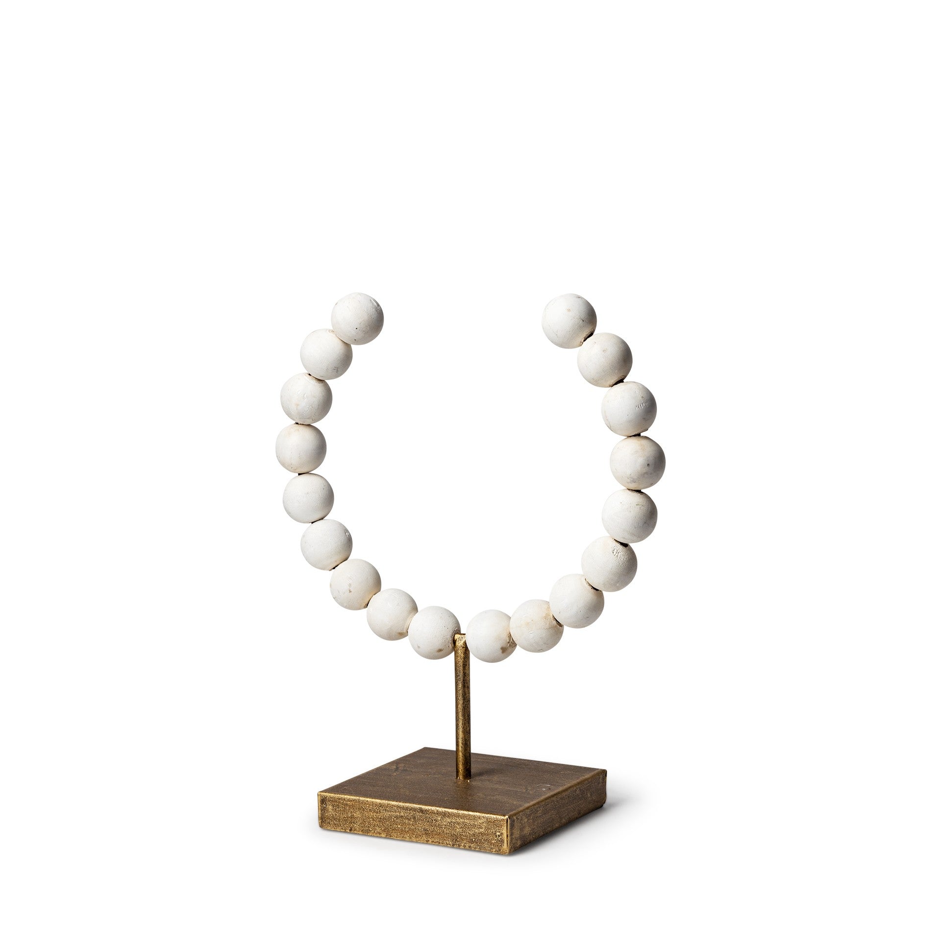 Petite White Beaded Sculpture-1