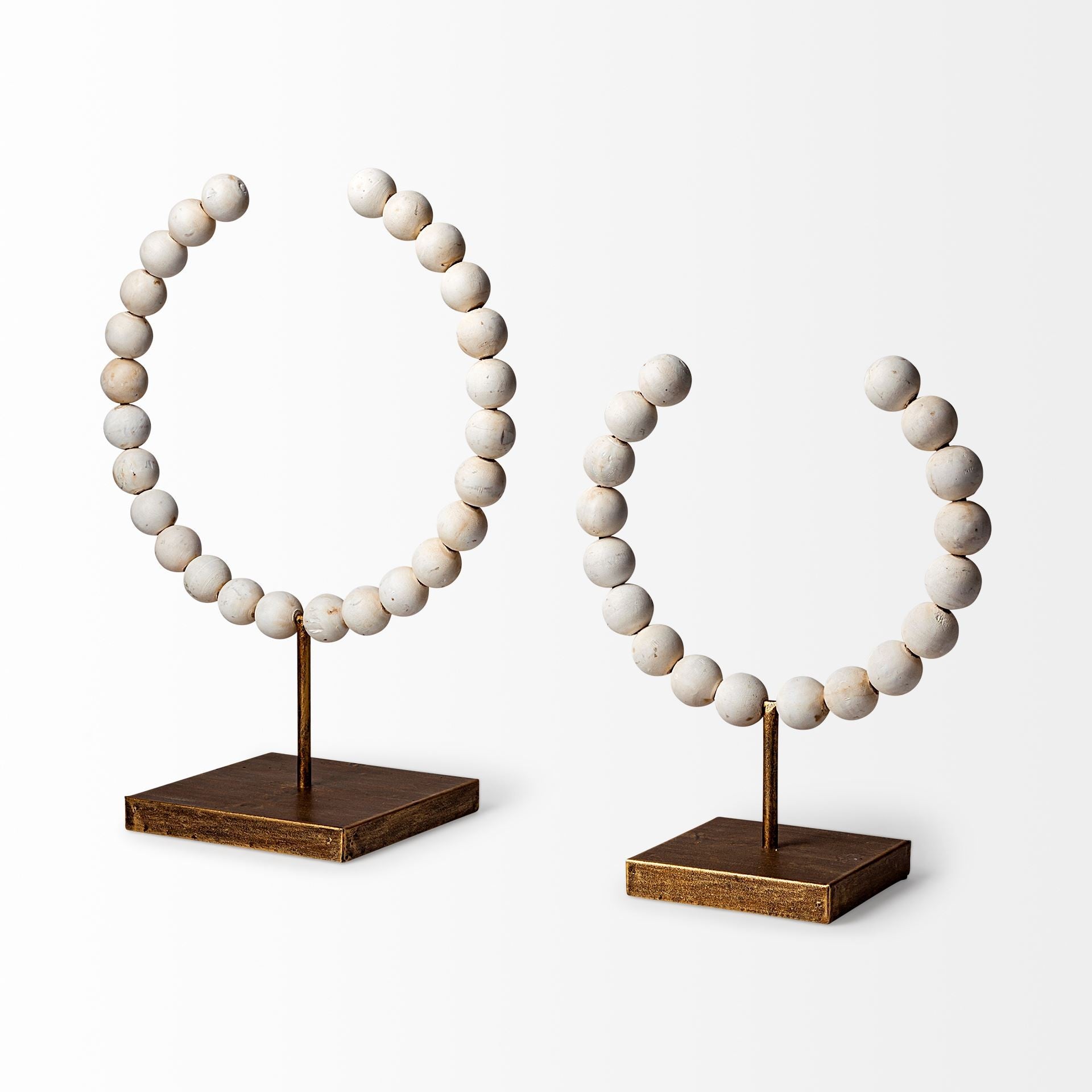 Petite White Beaded Sculpture-4
