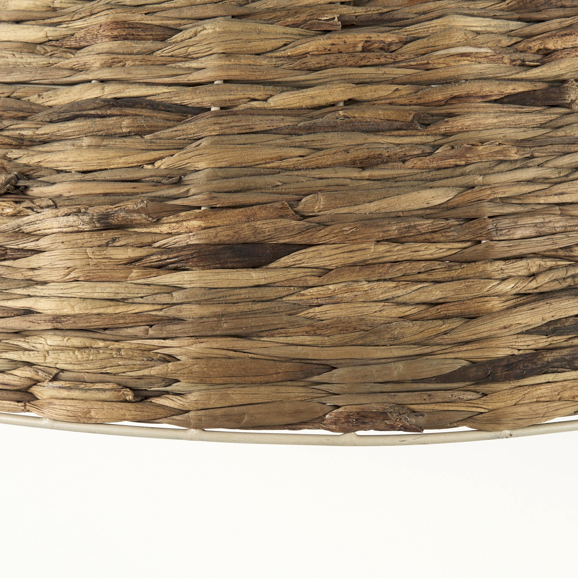 Brown Wicker Domed Hanging Pendant Light-Pendants-Hanging Lights-DECOROLALA