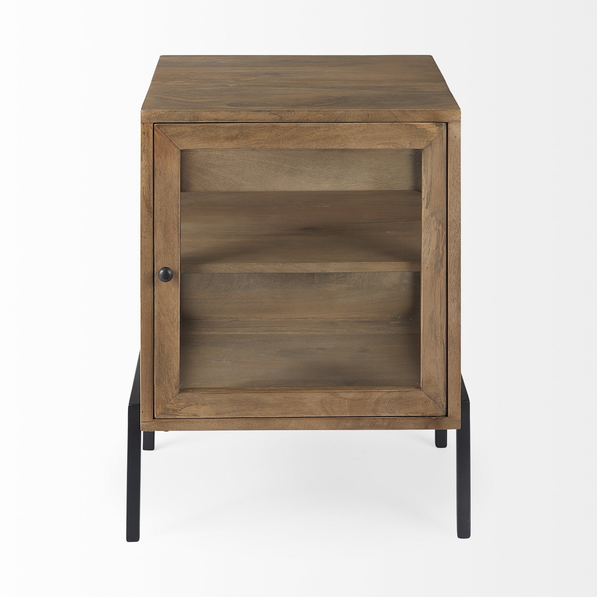 26" Brown Solid Wood Square End Table-2