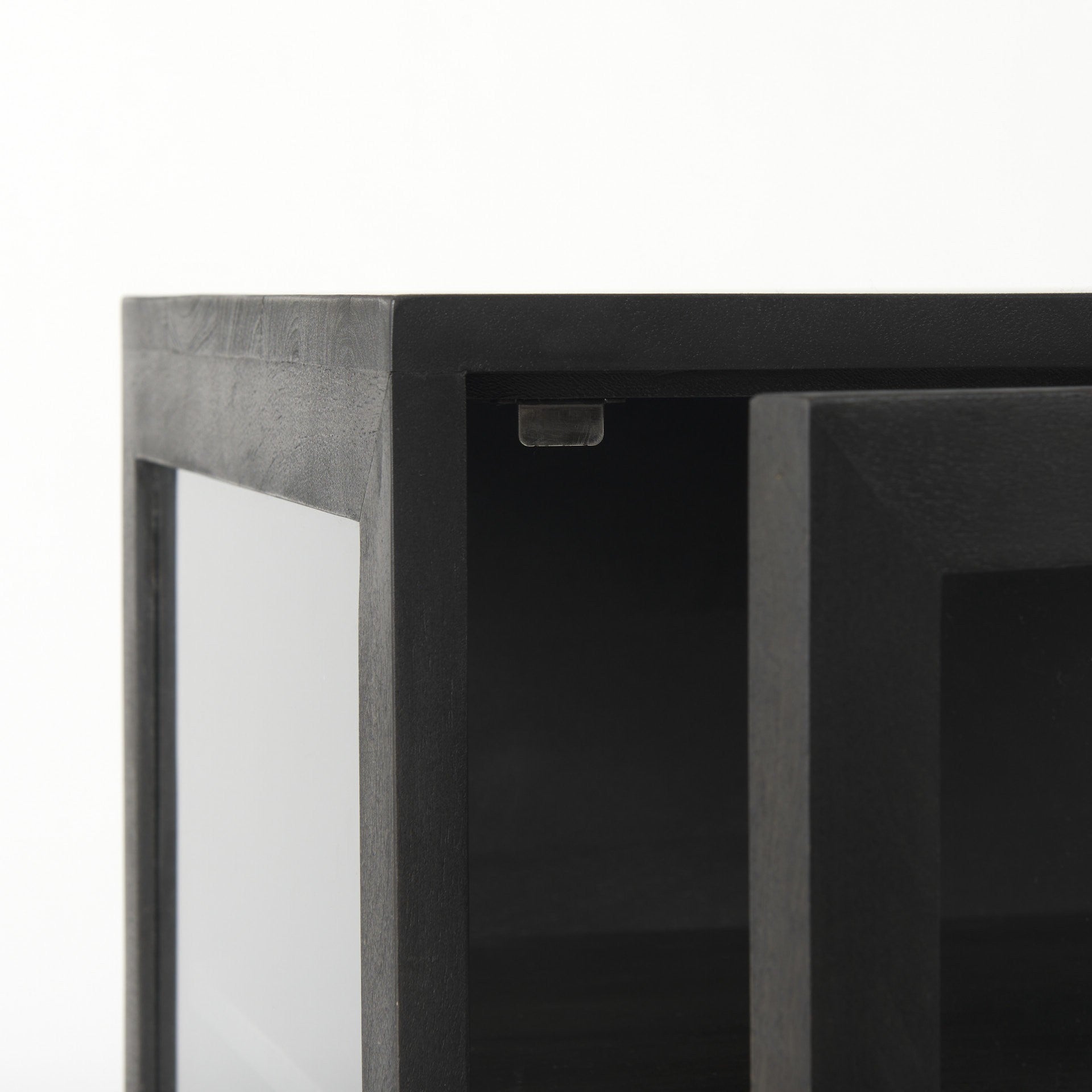 26" Black And Brown Solid Wood Square End Table-End-Side Tables-DECOROLALA