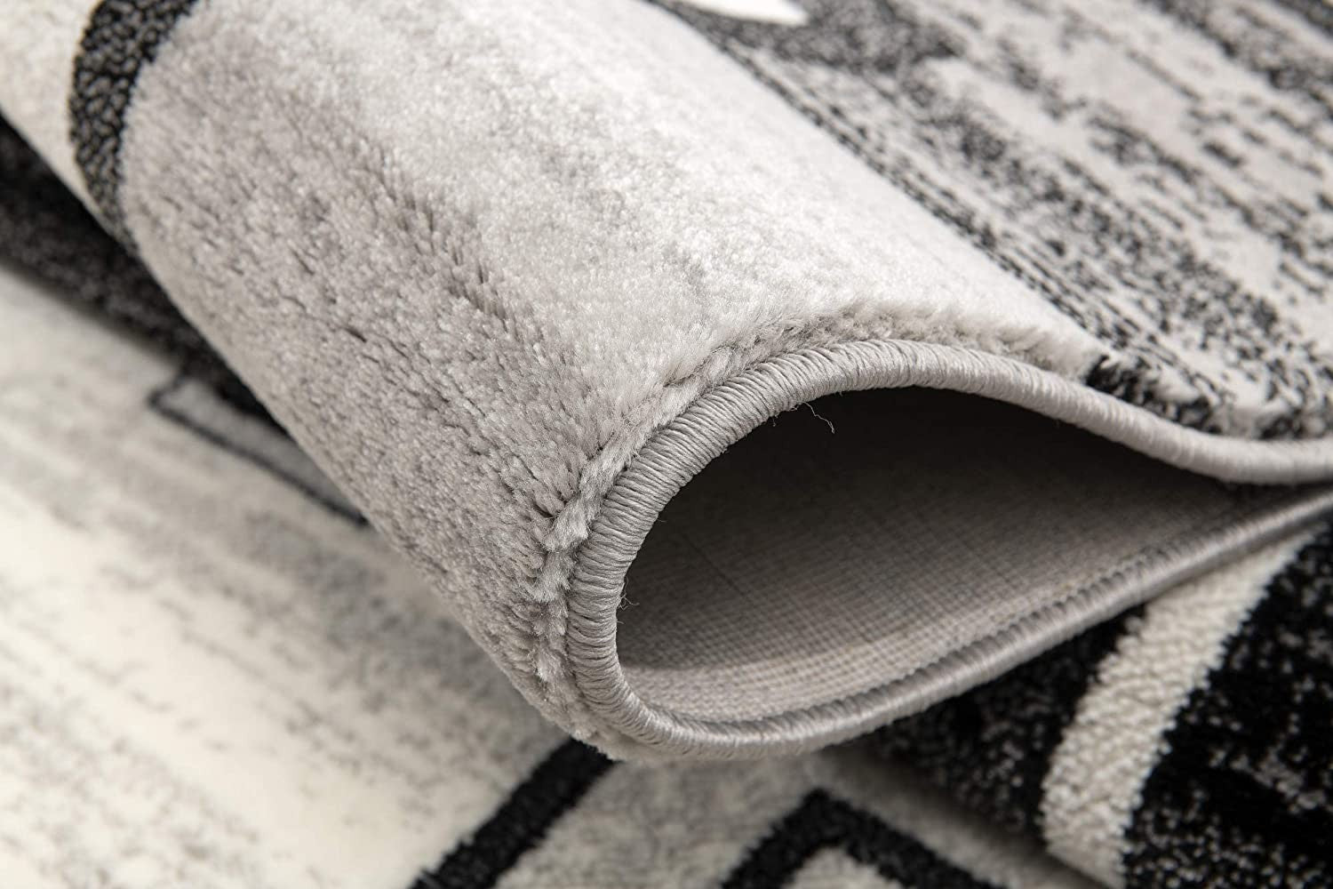 15' Gray Abstract Dhurrie Runner Rug-4