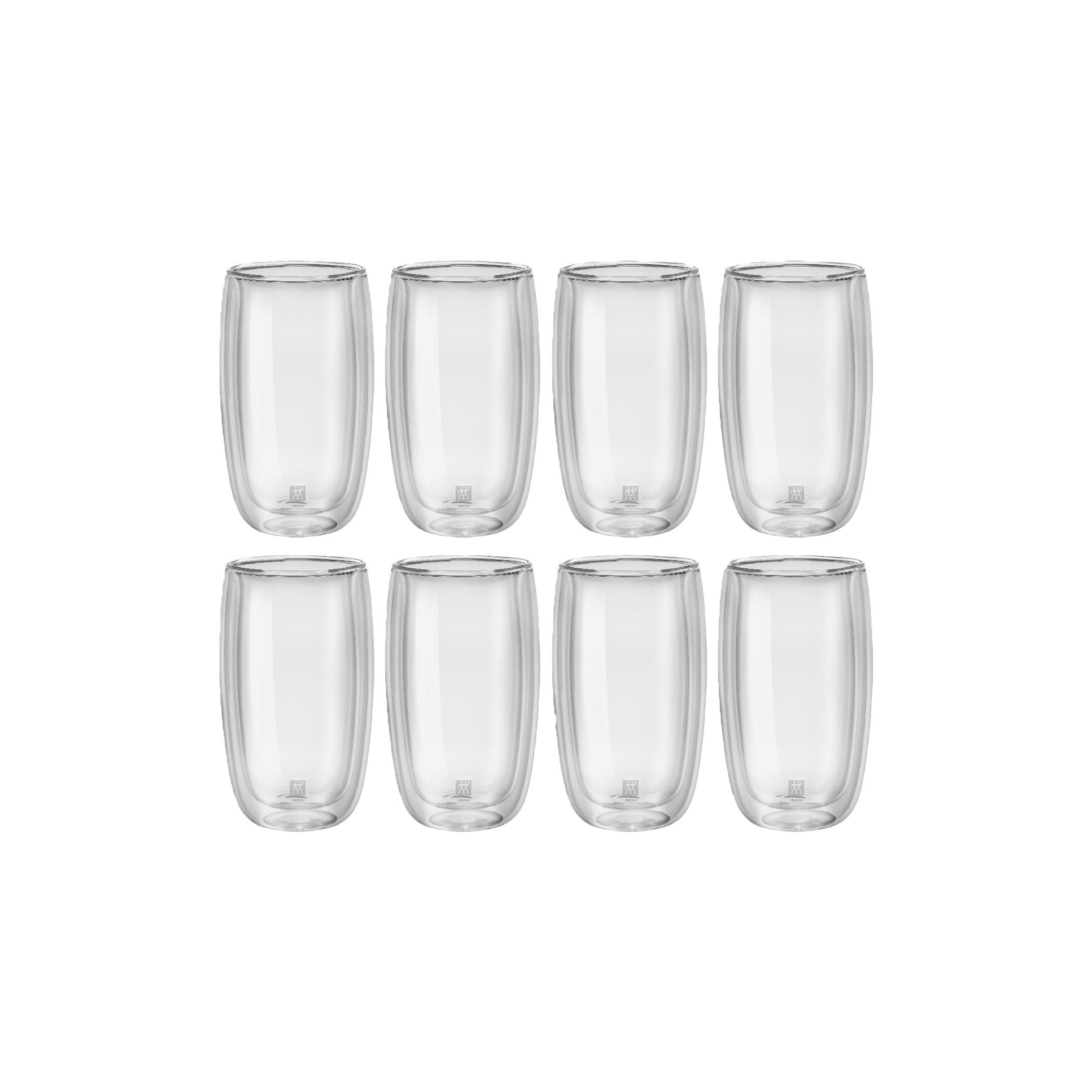 ZWILLING Sorrento 8 Piece Latte Glass Set - Value Pack, Transparent-n/a-DECOROLALA